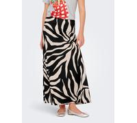 Maxirock ONLY "ONLCHIGO SAKURA LONG SKIRT WVN", Damen, Gr. M (38), schwarz aop:flower, Web, Obermaterial: 55% Viskose, 45% Nylon, bedruckt, knöchellang, Röcke Maxirock, Viskosemischung (84565147-M) sc