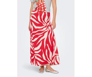 Maxirock ONLY "ONLCHIGO SAKURA LONG SKIRT WVN", Damen, Gr. S, barbados cherry aop:flower, Web, Obermaterial: 55% Viskose, 45% Nylon, bedruckt, knöchellang, Röcke Maxirock, Viskosemischung (31198915-S)
