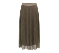 Maxirock ONLY "ONLLAVINA SKIRT JRS", Damen, Gr. L, walnut, Jersey, Obermaterial: 100% Polyester, unifarben, wadenlang, Röcke Maxirock, Polyester (79718507-L) walnut