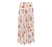 Maxirock ONLY "ONLLUNA LONG SKIRT WVN", Damen, Gr. XL, ecru aop:multi flowers, Web, Obermaterial: 100% Viskose, bedruckt, lang, Röcke Maxirock, Viskose (10125159-XL) ecru aop:multi flowers
