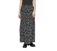 Maxirock QS, Damen, Gr. 34, schwarz (schwarz aop), Obermaterial: 100% Viskose, bedruckt, regular fit lang, Röcke Maxirock, mit All-Over Print (44170148-34)