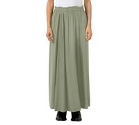 Maxirock QS, Damen, Gr. 40, olive, Web, Obermaterial: 100% Viskose, unifarben, regular fit lang, Röcke Maxirock, Sommerrock mit elastischem Bund und aus reiner Viskose (53363716-40) olive