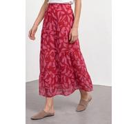 Maxirock STREET ONE, Damen, Gr. 40, salsa rot, Stoff, 100% Polyester, geblümt, normal knöchellang, Röcke Maxirock, mit seitlichen Einschubtaschen (54885535-40) salsa rot