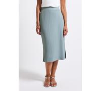 Maxirock STREET ONE, Damen, Gr. 44, blau (arona blau), Stoff, 75% Viskose, 20% Polyester, 5% Elasthan, unifarben, normal wadenlang, Röcke Maxirock, High Waist (82213943-44) arona blau