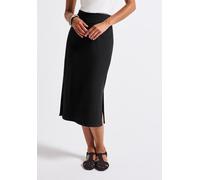 Maxirock STREET ONE, Damen, Gr. 44, schwarz, Stoff, 75% Viskose, 20% Polyester, 5% Elasthan, unifarben, normal wadenlang, Röcke Maxirock, High Waist (84854619-44) schwarz