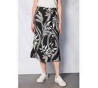 Maxirock STREET ONE STUDIO, Damen, Gr. 36, schwarz, Stoff, 88% Viskose, 12% Polyamid, bedruckt, normal wadenlang, Röcke Maxirock, mit allover Grafikprint (26790153-36) schwarz