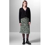 Maxirock STREET ONE STUDIO, Damen, Gr. 42, grün (vivid grün), Stoff, 94% Polyester, 6% Elasthan, bedruckt, normal wadenlang, Röcke Maxirock, Middle Waist (73098233-42) vivid grün