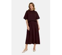 Maxirock VERA MONT "Damen mit Gummizug", Damen, Gr. 36, braun (schwarz maroon), Obermaterial: 54% Viskose, 40% Polyester, 6% Elasthan, tailliert lang, Röcke Maxirock (10118532-36) schwarz maroon