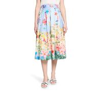 Maxirock VERA MONT "Damen mit Gummizug", Damen, Gr. 38, light blau, rot, Obermaterial: 97% Baumwolle, 3% Elasthan, tailliert lang, Röcke Maxirock (81391011-38) light blau, rot