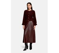Maxirock VERA MONT "Damen mit Taschen", Damen, Gr. 34, braun (rostbraun), Stoff, Obermaterial: 100% Polyurethan, 100% Polyester. Futter: 100% Polyester, gerade lang, Röcke Maxirock (83884468-34) rostb
