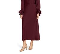 Maxirock VERA MONT "Vera Mont Satinrock wadenlang", Damen, Gr. 36, deep dahlia, Satin, Obermaterial: 100% Polyester., elegant, gerade lang, Röcke, Material (76464134-36) deep dahlia