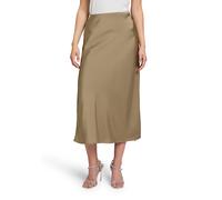 Maxirock VERA MONT "Damen wadenlang", Damen, Gr. 38, blau (turf), Satin, Obermaterial: 100% Polyester, gerade lang, Röcke Maxirock, Material (36888963-38) turf