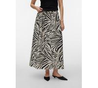 Maxirock VERO MODA "VMJOSIE VOLUME ANKLE SKIRT WVN GA", Damen, Gr. S (36), pumice stone aop:bea, Web, Obermaterial: 83% Viskose, 17% Nylon, bedruckt, wadenlang, Röcke Maxirock, Viskosemischung (324616