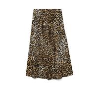 Maxirock VERO MODA "VMJOSIE VOLUME ANKLE SKIRT WVN GA", Damen, Gr. XS, silber lining aop:bella, Web, Obermaterial: 83% Viskose, 17% Nylon, bedruckt, wadenlang, Röcke Maxirock, Viskosemischung (9918412