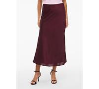 Maxirock VILA "VIELLETTE HW LONG SKIRT - NOOS", Damen, Gr. 36, lila (fig), Web, Obermaterial: 100% Polyester, unifarben, Basic schmal wadenlang, Röcke Maxirock, Kunstfaser (79518235-36)