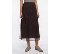 Maxirock VILA "VIFALIA HW ANKLE SKIRT - NOOS", Damen, Gr. 34, braun (coffee bean), Obermaterial: 100% Polyester, unifarben, Röcke Maxirock, aus Polyester, hohe Leibhöhe, pflegeleicht (12995763-34) cof
