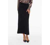 Maxirock VILA "VIRIL ANKLE KNIT SKIRT - NOOS", Damen, Gr. XL (42), schwarz, Feinstrick, Obermaterial: 50% Viskose, 28% Polyester, 22% Nylon, unifarben, regular fit wadenlang, Röcke Maxirock (12791957-