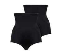 Maxislip CONTURELLE "2er Pack Damen Maxislip Soft Touch", Damen, Gr. 44, schwarz (schwarz schwarz), Stoff, Obermaterial: 69% Polyamid PA. 31% Elasthan EL., Unterhosen (91919319-44) schwarz schwarz