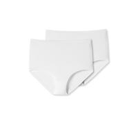 Maxislip SCHIESSER "95/5", Damen, Gr. 48, weiß (100, weiß), Single Jersey, Obermaterial: 95% Baumwolle, 5% Elasthan, unifarben, körpernah, Unterhosen, mit flachen Nähten (81472313-48) 100, weiß