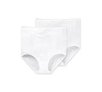 Maxislip SCHIESSER "Cotton Essentials", Damen, Gr. 40, weiß, Feinripp, Obermaterial: 100% Baumwolle, bequem, Unterhosen, mit zarten Stickerei-Motiven (106299-40) weiß