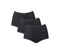 Maxislip SLOGGI "Basic+", Damen, Gr. 38, schwarz, Single Jersey, Obermaterial: 95% Baumwolle, 5% Elasthan, unifarben, körpernah, Unterhosen, perfekter Sitz, Baumwollmischung, weich, elastisch (3247675