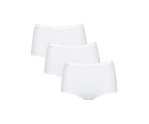 Maxislip SLOGGI "Basic+", Damen, Gr. 46, weiß, Single Jersey, Obermaterial: 95% Baumwolle, 5% Elasthan, gemustert, unifarben, körpernah, Unterhosen, perfekter Sitz, Baumwollmischung, weich, elastisch