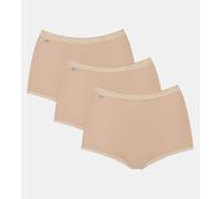 Maxislip SLOGGI "Basic+", Damen, Gr. 48, beige (neutral beige), Single Jersey, Obermaterial: 95% Baumwolle, 5% Elasthan, körpernah, Unterhosen, perfekter Sitz, Baumwollmischung, weich, elastisch (5237