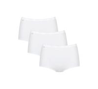 Maxislip SLOGGI "Basic+", Damen, Gr. 48, weiß, Single Jersey, Obermaterial: 95% Baumwolle, 5% Elasthan, gemustert, unifarben, körpernah, Unterhosen, perfekter Sitz, Baumwollmischung, weich, elastisch