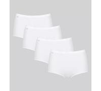 Sloggi Damen Unterhose Basic+ Maxi , 4-Pack, 52, Weiß