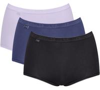 Sloggi Maxislip 3er-Pack Basic+ Maxi Colored - Baumwolle - Schwarz/Blau - Damen 38