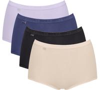 Maxislip SLOGGI "Basic+ Maxi C4P", Damen, Gr. 40, blau (multiple colours 20), Single Jersey, Obermaterial: 95% Baumwolle, 5% Elasthan, körpernah, Unterhosen, perfekter Sitz (90545847-40) multiple colo