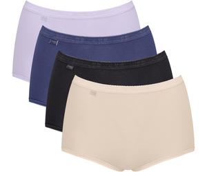 Maxislip SLOGGI "Basic+ Maxi C4P", Damen, Gr. 44, blau (multiple colours 20), Single Jersey, Obermaterial: 95% Baumwolle, 5% Elasthan, körpernah, Unterhosen, perfekter Sitz (90545847-44) multiple colo