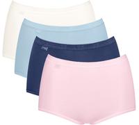 Maxislip SLOGGI "Basic+", Damen, Gr. 52, bunt (multiple colours 19), Single Jersey, Obermaterial: 95% Baumwolle, 5% Elasthan, körpernah, Unterhosen, Baumwollmischung, weiche Nähte, hohe Taille, elasti