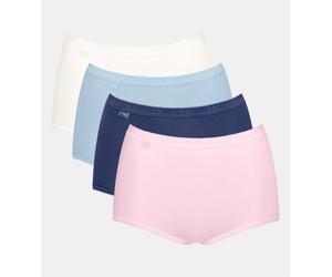 Maxislip SLOGGI "Basic+ Maxi", Damen, Gr. 44, bunt (multiple colours 19), Single Jersey, Obermaterial: 95% Baumwolle, 5% Elasthan, körpernah, Unterhosen, perfekter Sitz, besonders weiche Nähte, Cotton