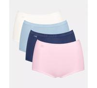 Maxislip SLOGGI "Basic+ Maxi", Damen, Gr. 50, bunt (multiple colours 19), Single Jersey, Obermaterial: 95% Baumwolle, 5% Elasthan, körpernah, Unterhosen, perfekter Sitz, besonders weiche Nähte, Cotton
