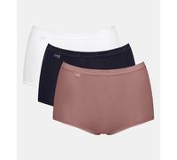 Maxislip SLOGGI "Basic+ Maxi", Damen, Gr. 56, bunt (multiple colours 16), Single Jersey, Obermaterial: 95% Baumwolle, 5% Elasthan, figurbetont, Unterhosen, perfekter Sitz, Cotton-Mix, hohe Taille (485