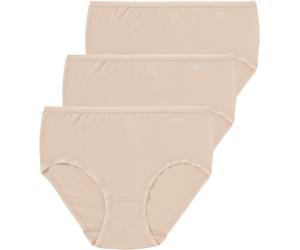 Maxislip SPEIDEL "Softfeeling", Damen, Gr. 40, beige (natur), Obermaterial: 46% Baumwolle, 46% Modal, 8% Elasthan, unifarben, körpernah, Unterhosen, atmungsaktiv, basic, elastisch, bequem, Baumwollmix