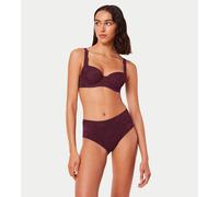Maxislip TRIUMPH "Amourette Charm T", Damen, Gr. 38, lila (deep burgundy), Microtouch, Obermaterial: 76% Polyamid, 22% Elasthan, 2% Modal, unifarben, Unterhosen, Strech-Spitze, hohe Abdeckung (8960004