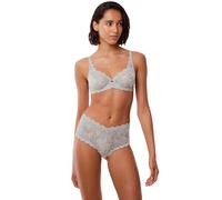 Maxislip TRIUMPH "Amourette", Damen, Gr. 36, grau (silent grau), Microtouch, Obermaterial: 83% Polyamid, 17% Elasthan. Spitze: 77% Polyamid, 23% Elasthan, unifarben, Unterhosen, Stretch-Spitze, klassi