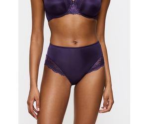 Maxislip TRIUMPH "Ladyform Soft", Damen, Gr. 40, lila (royal lila), Microtouch, Obermaterial: 56% Polyamid, 32% Polyester, 12% Elasthan, körpernah, Unterhosen, mit Spitze, femininer Stil, glatt, elega