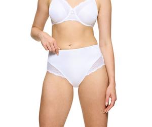 Maxislip TRIUMPH "Ladyform Soft", Damen, Gr. 44, weiß, Microtouch, Obermaterial: 56% Polyamid, 32% Polyester, 12% Elasthan, leicht glänzend, unifarben, körpernah, Unterhosen, mit Spitze, femininer Sti