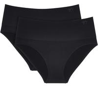 Maxislip TRIUMPH "Soft Sculpt", Damen, Gr. 46, schwarz, Obermaterial: 86% Polyamid, 14% Elasthan, körpernah, Unterhosen, nahtlos, formende Passform, Rundstrick, hoher Beinausschnitt (87697118-46) schw