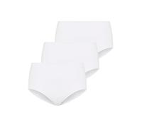 Maxislip YSABEL MORA "BASIC COLLECTION COTTON WITH LACE", Damen, Gr. XL, weiß, Obermaterial: 95% Baumwolle, 5% Elasthan, unifarben, eng, Unterhosen, mit romantischem Touch durch Spitzen-Applikationen 