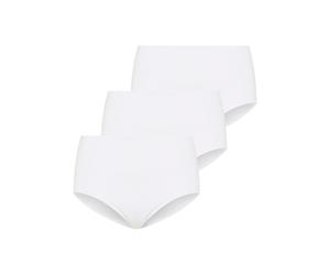 Maxislip YSABEL MORA "BASIC COLLECTION COTTON WITH LACE", Damen, Gr. XL, weiß, Obermaterial: 95% Baumwolle, 5% Elasthan, unifarben, eng, Unterhosen, mit romantischem Touch durch Spitzen-Applikationen