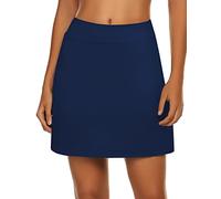 MAXMODA Active Performance Skort for Women Lightweight Skirt Golf Workout Sports Outdoors (Navy Blue/L)