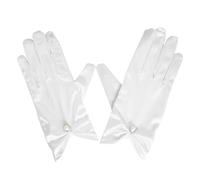 MAXQUU 1 Paar Weiße Damenhandschuhe, Hochzeitshandschuhe, Damen-Satinhandschuhe, Seidenhandschuhe, Elegante Damenhandschuhe, Kleiderhandschuhe, Handschuhe Für Die Braut