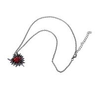 Maxtonser Dornen-Herz-Anhänger-Halskette mit Kristallverzierungen, modische Schlüsselbeinkette, elegante Halskette für Damen