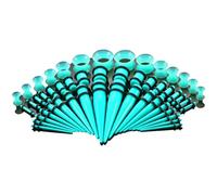 Maxtonser Ohrdehner aus Acryl, für Körperschmuck, verschiedene Größen und Farben, allergiebeständig, 50 Stück
