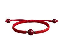 Maxtonser Traditionelles chinesisches rotes Armband, verstellbares Glücks-Seil-Design, Handgelenkkette, Paar-Armreif, Schmuck für Damen und Herren