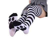 Maxtonser Women Anime Over Knee Long Socks Kawaii for Cat Paw Striped Thigh High Stockings,Women Stockings